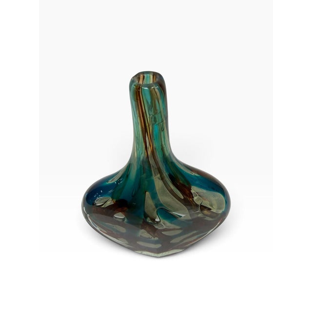 Add an elite piece of Scandinavian design history to your collection with this rare, authentic 1950s Swedish art glass...