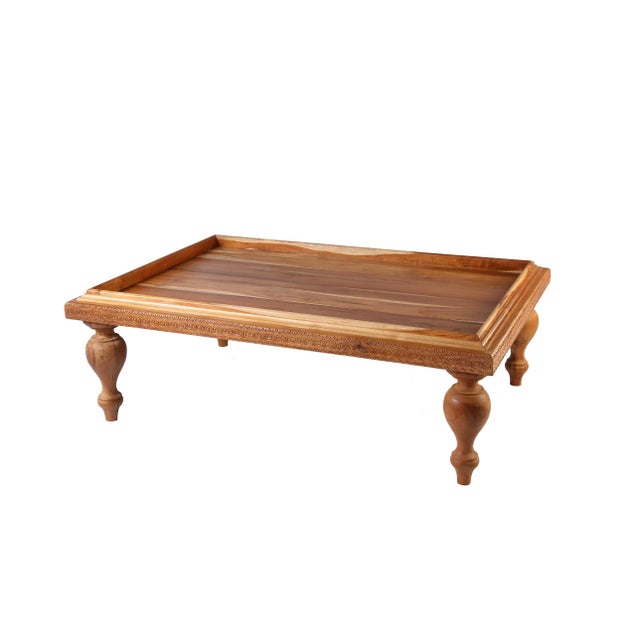 Folk Art Bali Tray Coffee Table For Sale - Image 4 of 6