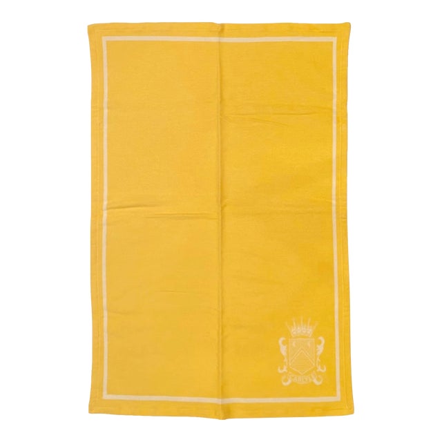 5-Star Carlyle Hotel NYC Frette Blanket Yellow Cotton For Sale