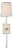 Lucia 21" Cordless Sconce in Matte White and Crystal with Linen Shade Designer: Julie Neill Finish: Matte White and...