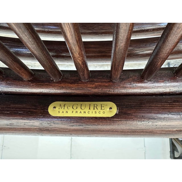 Wood 2000s Pair of McGuire Target Back Chairs For Sale - Image 7 of 11