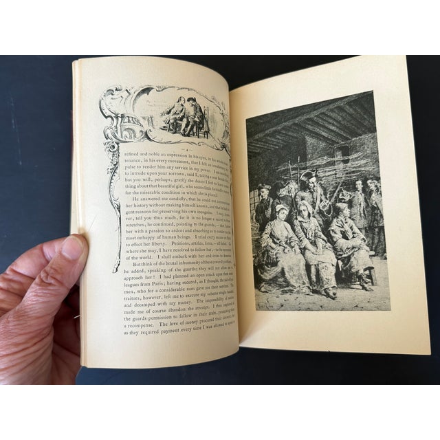 Ruby Red Antique Illustrated Book With Art Nouveau Era Decorative Cover For Sale - Image 8 of 12