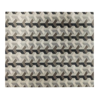 Vintage Verner Panton Ypsilon Rug With Gray Geometric Design - Rug & Kilim For Sale