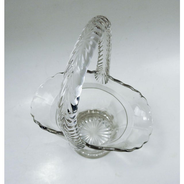 Antique Glass Basket Vase Chairish