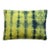 Rousseau Hand Dyed Silk Pillow, Canary Yellow & Indigo Blue Ripple Abstract Pattern For Sale