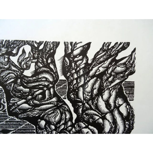 1980s Dainis Rozkalns, Tree of Life, 1982, Linocut For Sale - Image 5 of 6
