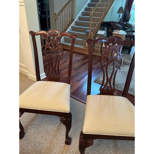 Ethan Allen Mahogany Dining Room Table and Chairs For Sale - Image 12 of 17
