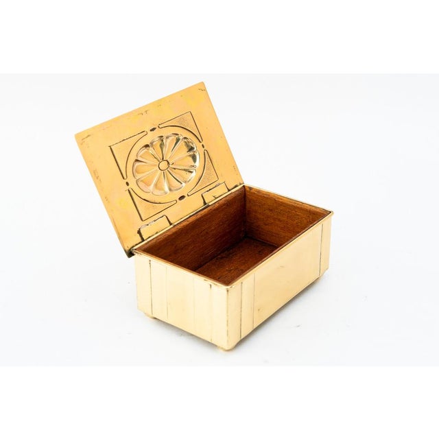 Brass Jewelry Box from WMF, Germany, 1920s For Sale - Image 4 of 11