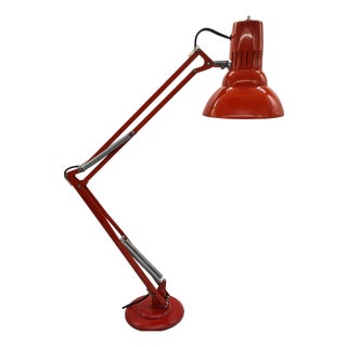 TYP W3 Spezial Desk Lamp in Red Metal, 1970s For Sale
