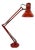 TYP W3 Spezial Desk Lamp in Red Metal, 1970s For Sale