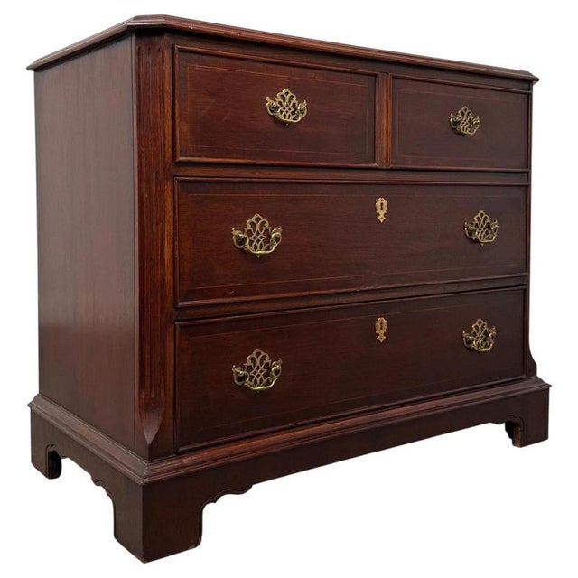 20th Century American Mahogany Chest of Drawers For Sale - Image 4 of 12