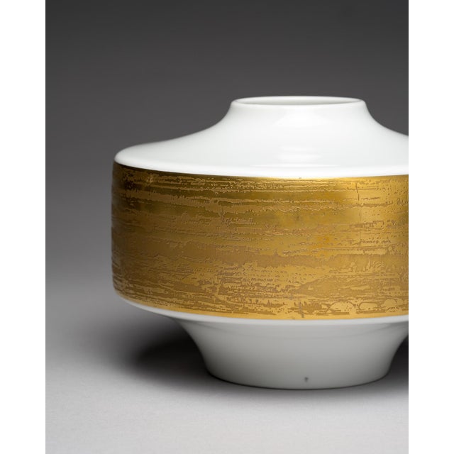 White and Gilt Porcelain Vases by Heinrich Selb, Germany, 1960s, Set of 2 For Sale - Image 14 of 18