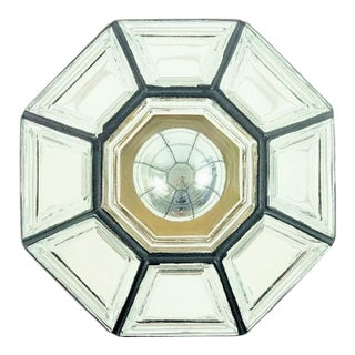 Mid-Century Modern Glass Flush Mount/Ceiling Light From Limburg, Germany, 1960s/1970s For Sale