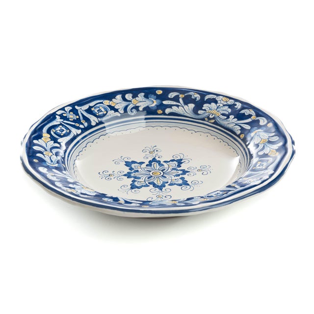 DESCRIPTION The pasta/soup bowl is rich, subtle, and elegant, Antico Deruta dinnerware is characterized by a light gray...