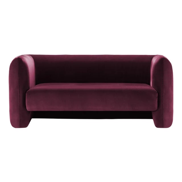 Syrah Velvet Jacob Sofa by Collector For Sale