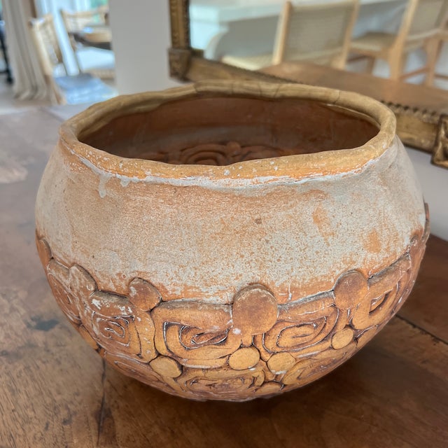 Unique 1970s Terracotta Hand Formed Studio Pottery Bowl For Sale - Image 4 of 8