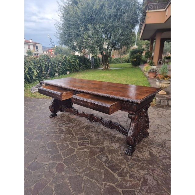 Mid 19th Century Antique Table in Walnut, 1850 For Sale - Image 5 of 13