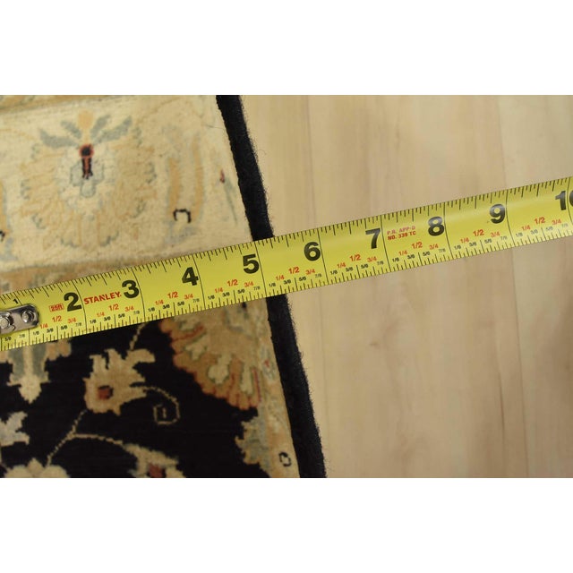 Ziegler Rug 5’1” X 6’4” Black Wool Traditional Hand-Knotted Oriental Carpet For Sale - Image 10 of 12