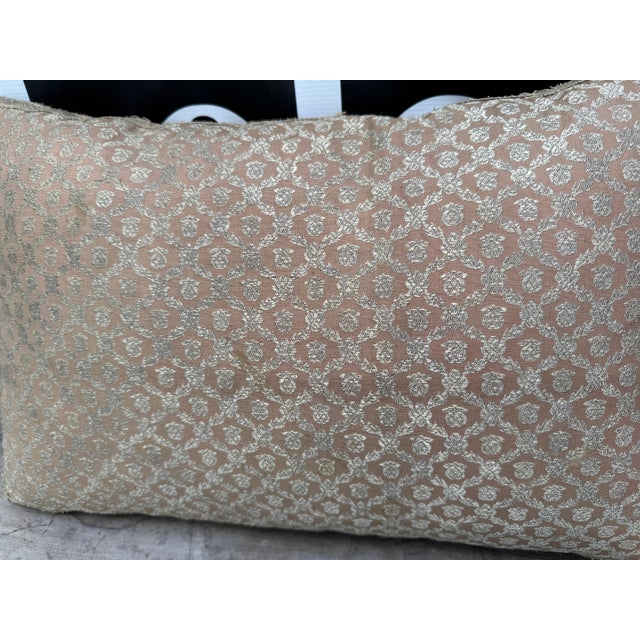 18th Century French Silk & Metallic Pillow For Sale In Los Angeles - Image 6 of 6
