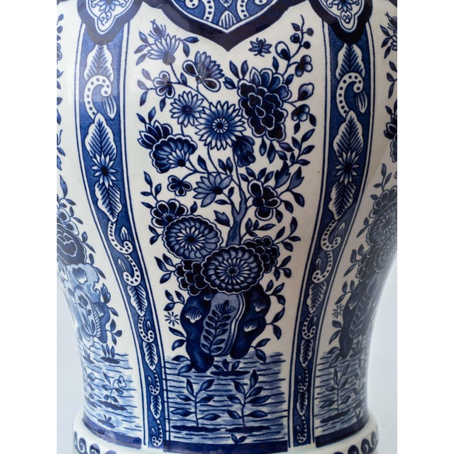 Delft Blue Ceramic Table Lamps from Boch Frères, 1960s, Set of 2 For Sale - Image 9 of 15