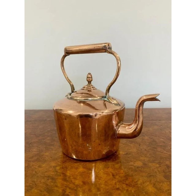Small Antique George III Copper Kettle, 1800 For Sale - Image 3 of 4