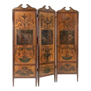 Neoclassical Three Panel Screen, Italy, 18th Century For Sale