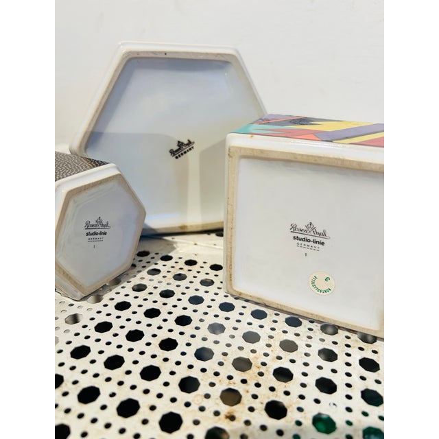 Memphis 1990s Barbara Brenner for Rosenthal Scenario Metropol Memphis Style Porcelain Tea Set For Sale - Image 3 of 11