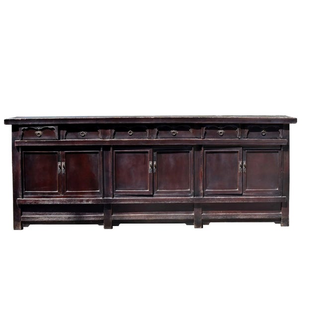 Monumental 19th Century Black Chinese Sideboard For Sale - Image 13 of 13