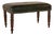 19th Century English Mahogany Leather Bench For Sale