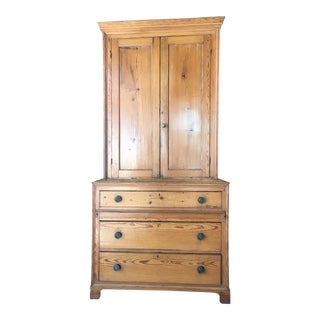 Two-Piece Cypress Linen Press For Sale
