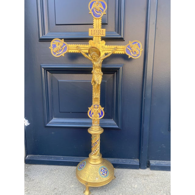 Neo Gothic Altar Crucifix For Sale - Image 18 of 18