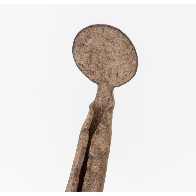 West African Senufo Hand-Forged Iron Rasp Gong For Sale - Image 4 of 10