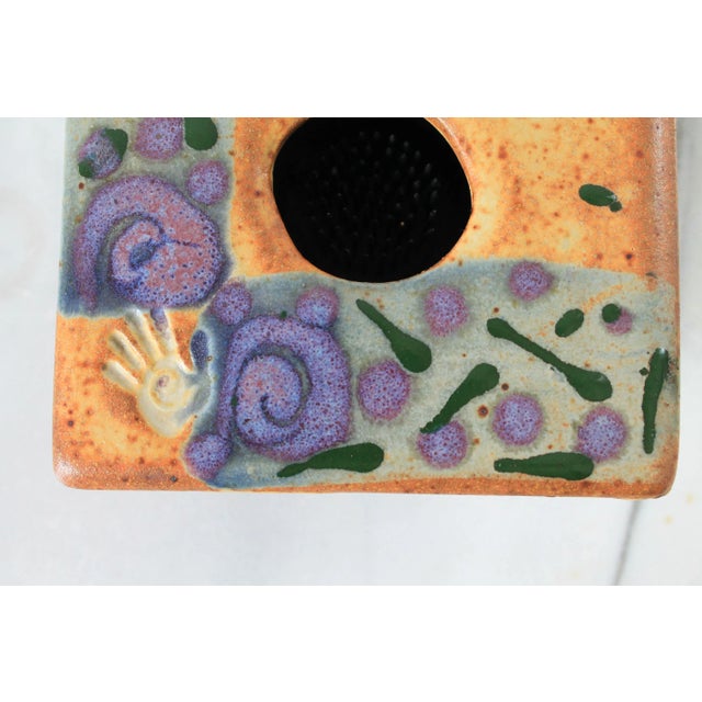 Contemporary Vintage Studio Art Pottery Flower Frog For Sale - Image 3 of 5