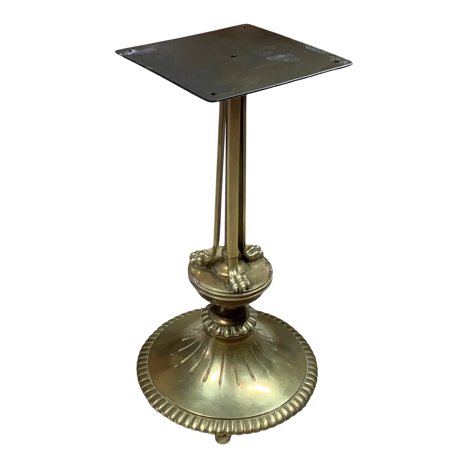 Vintage Solid Brass and Steel Low Table Base | Chairish