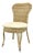 Vintage Woven Wicker & Rattan Side Chair With Cushion For Sale