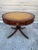 Brown Antique Federal Style Flame Mahogany Leather Top Drum Table. For Sale - Image 8 of 11