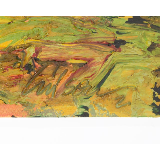 1980s “Ga” Abstract Acrylic Landscape Diptych by Harry Hilson For Sale In Indianapolis - Image 6 of 10