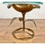 This is a spectacular little side table. The base is cast in the shape of a flower with three leaves. A 5/16 thick, full...