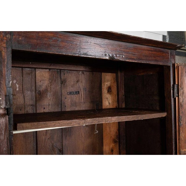 Antique French Provincial Ash Diamond Point Armoire, 1770 For Sale - Image 15 of 18