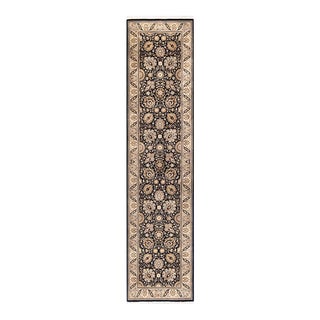 Mogul, One-of-a-Kind Hand-Knotted Area Rug in Black, 2' 7" x 11' 1" For Sale
