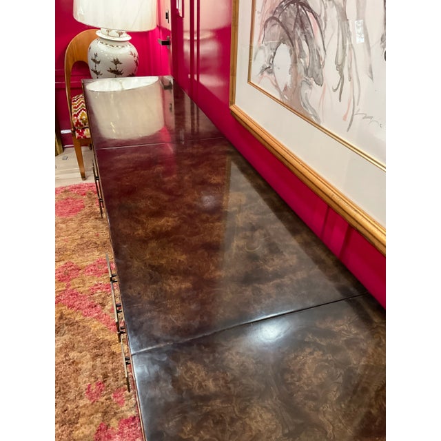 1970s Mastercraft 4pc Credenza in Burled Amboyna and Brass For Sale In Cleveland - Image 6 of 12