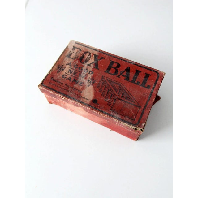 Early 20th-century Box Ball tabletop game by Parker Brothers, circa 1910–1920. This charming antique bowling game features...