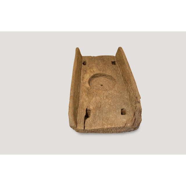 1900 - 1909 Antique Teak Wood Rice Pounder For Sale - Image 5 of 5