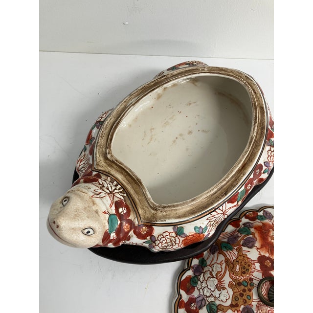 Antique Japanese Imari Turtle Soup Tureen With Stand For Sale - Image 14 of 15