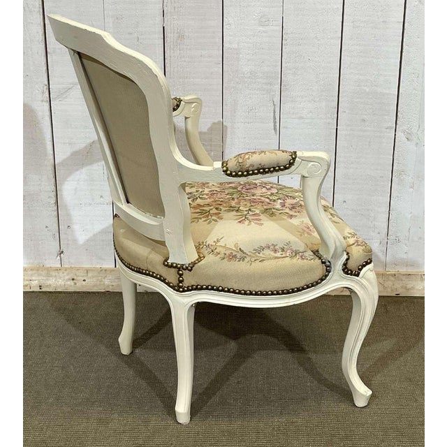 Louis XV Style Cabriolet Armchair, 1970s For Sale - Image 3 of 11