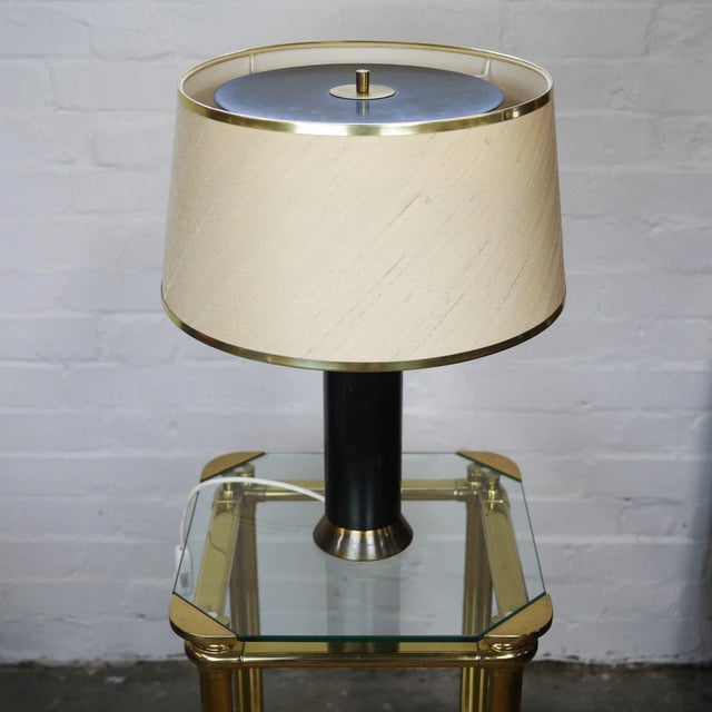 Mid-Century Black & Gold Table Lamp, 1950s For Sale - Image 4 of 10