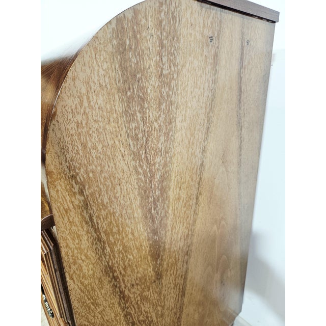 Wood Walnut Cylinder-Roll-Top Secretary Desk, 1970s For Sale - Image 7 of 18