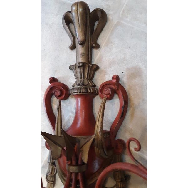 Bronze 19thc Monumental French Louis XVI - XVI Transitional Bronze Wall Sconces a - Pair For Sale - Image 8 of 11