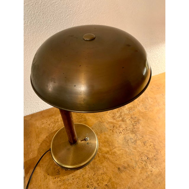 Metal Bauhaus Art Deco Table Lamp Lux Quick by Alfred Müller for Amba Basel, 1930s For Sale - Image 7 of 10