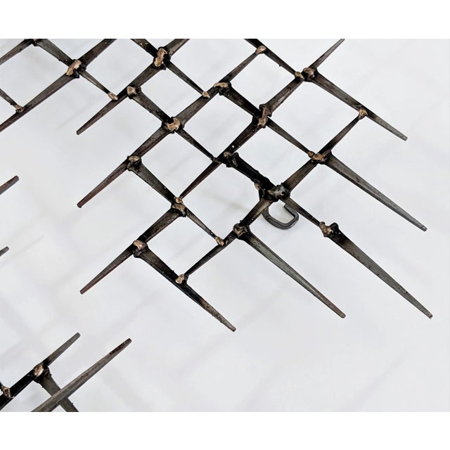 Mid-Century Modern Style Welded Nail Sculpture For Sale - Image 9 of 13